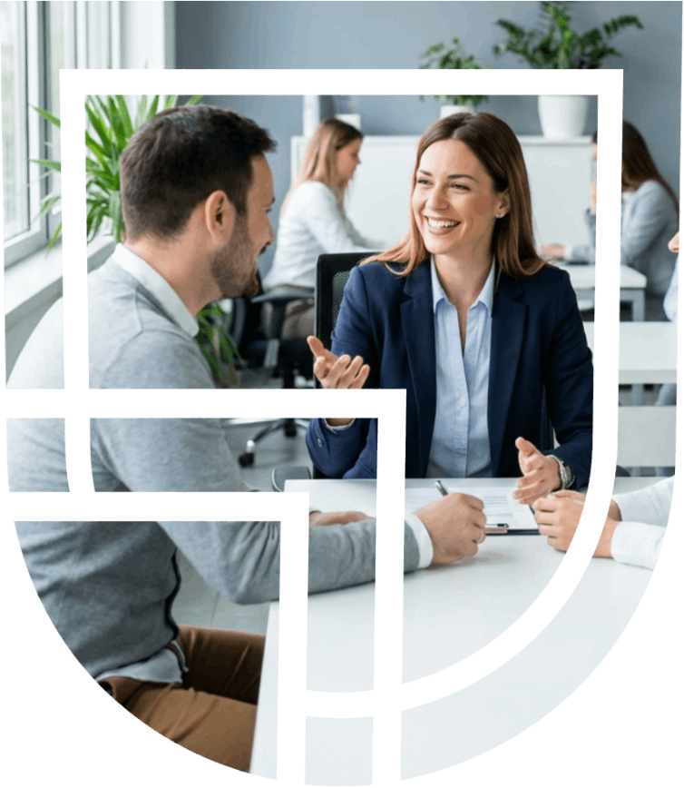 Przedsiębiorca rozmawiający z kadrą